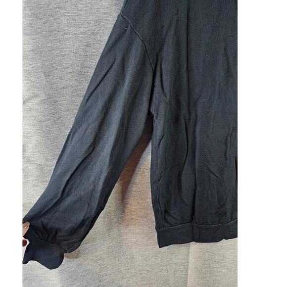 Womans Velvet by Graham & Spencer Cardigan Black Sz Med 70% Modal 26% Cotton - Picture 2 of 5